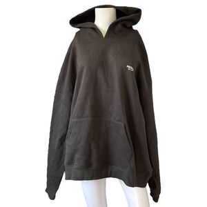 Meshki Dark Gray Hoodie Pullover Fleece Size XXXL